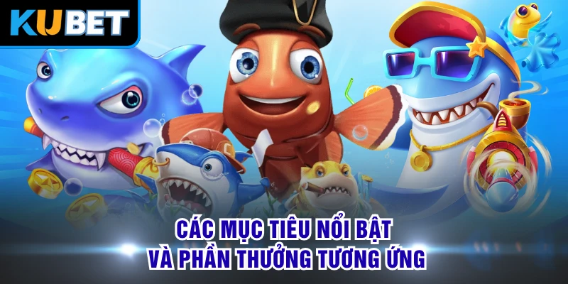 Các mục tiêu nổi bật và phần thưởng tương ứng 